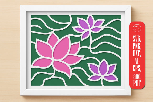 3D Floral Shadow Box SVG Cut File SVG MD JOYNAL ABDIN 