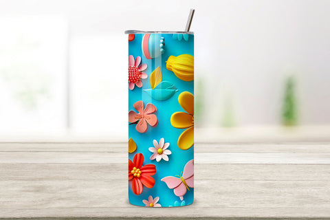 3D floral tumbler sublimation | Seamless Tumbler Wrap Sublimation FloridPrintables 