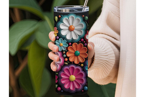 3D Floral Wind Spinner Design Sublimation DesignSVG 