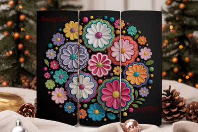 3D Floral Wind Spinner Design Sublimation DesignSVG 