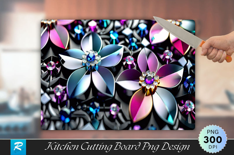 3D Flower Cutting Board Sublimation Regulrcrative 