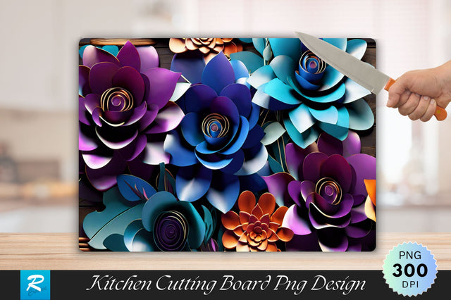 3D Flower Cutting Board Sublimation Regulrcrative 