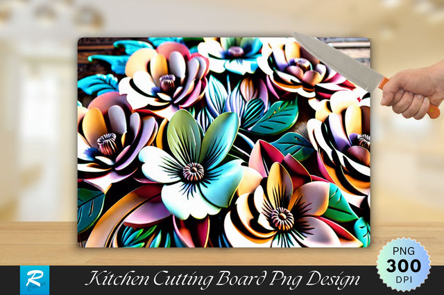 3D Flower Cutting Board Sublimation Regulrcrative 