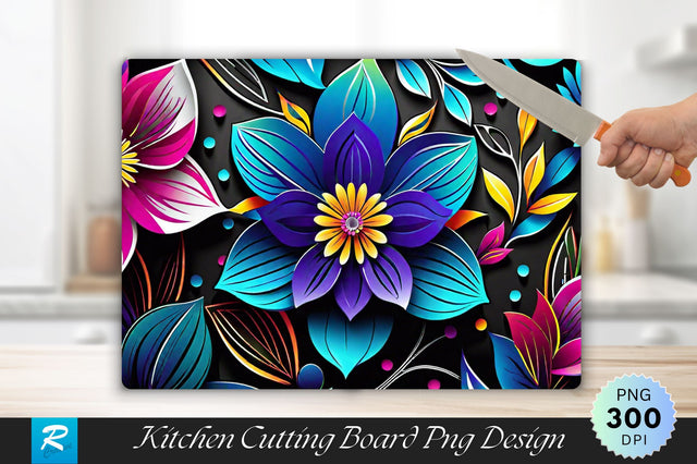 3D Flower Cutting Board Sublimation Regulrcrative 