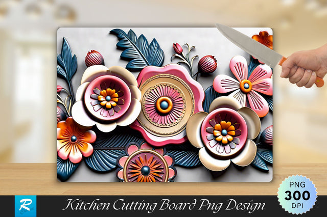 3D Flower Cutting Board Sublimation Regulrcrative 