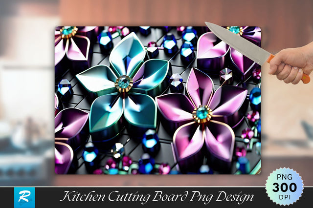 3D Flower Cutting Board Sublimation Regulrcrative 