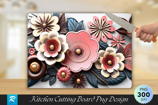 3D Flower Cutting Board Sublimation Regulrcrative 