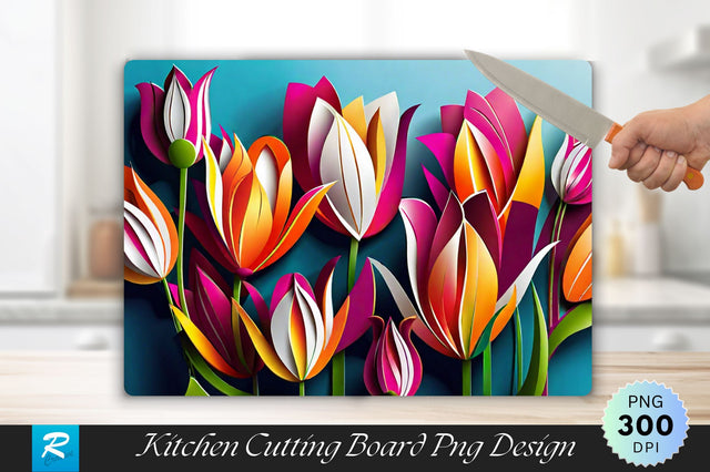 3D Flower Cutting Board Sublimation Regulrcrative 