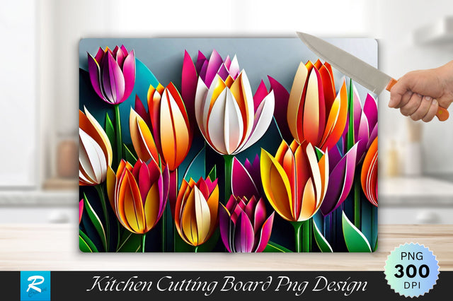 3D Flower Cutting Board Sublimation Regulrcrative 