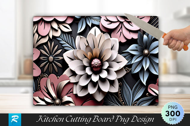 3D Flower Cutting Board Sublimation Regulrcrative 
