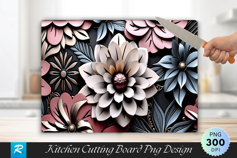3D Flower Cutting Board Sublimation Regulrcrative 