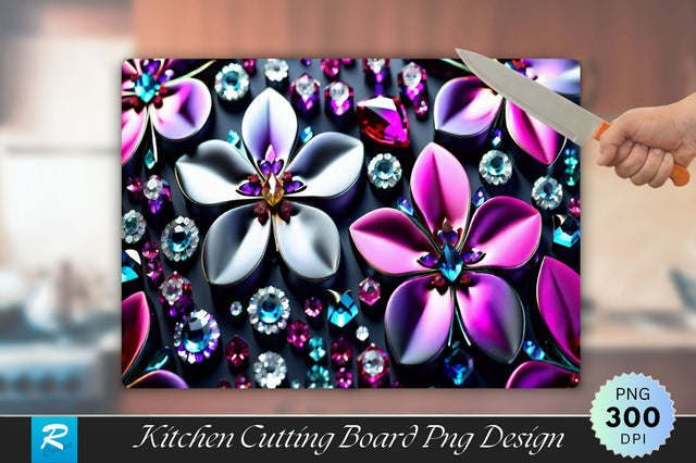 3D Flower Cutting Board Sublimation Regulrcrative 