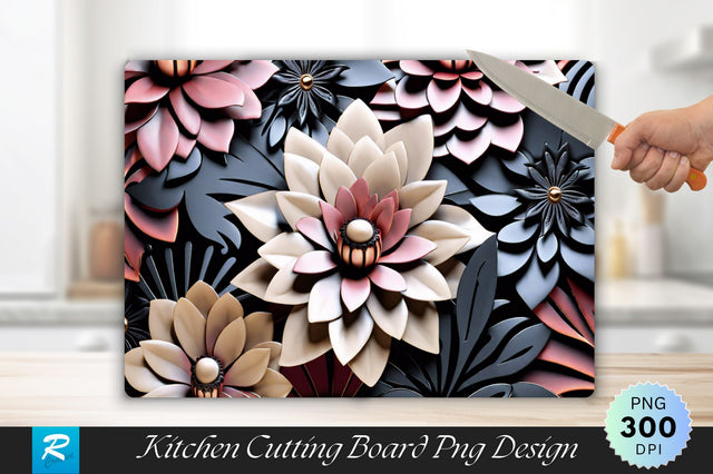 3D Flower Cutting Board Sublimation Regulrcrative 