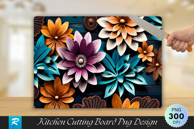 3D Flower Cutting Board Sublimation Regulrcrative 