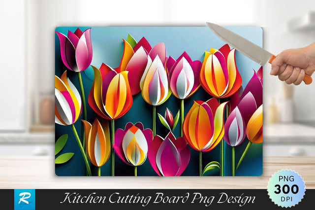 3D Flower Cutting Board Sublimation Regulrcrative 