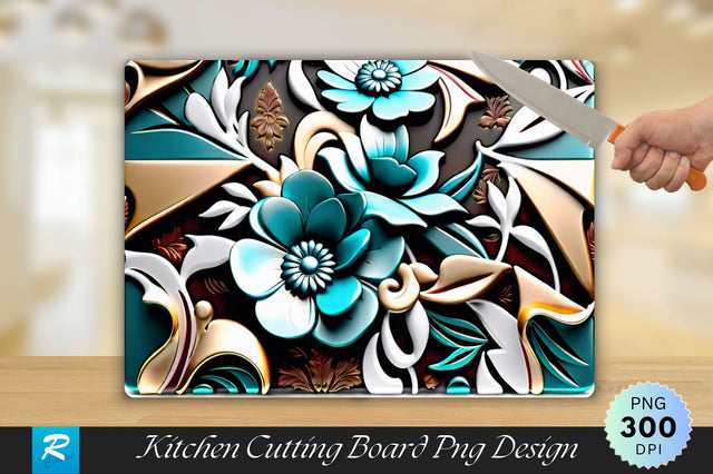 3D Flower Cutting Board Sublimation Regulrcrative 