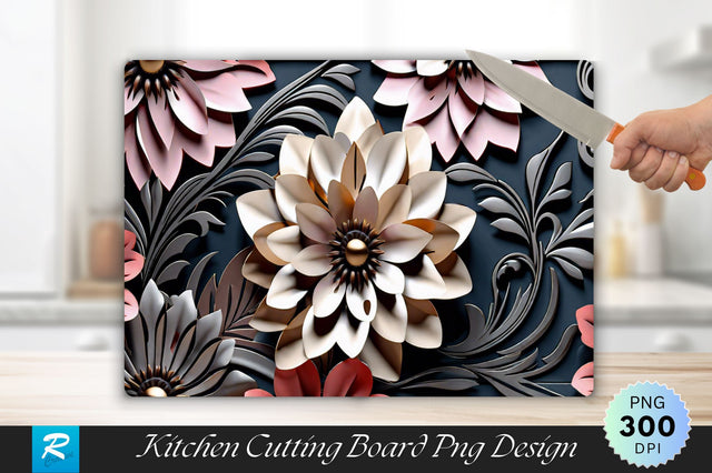 3D Flower Cutting Board Sublimation Regulrcrative 