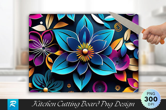 3D Flower Cutting Board Sublimation Regulrcrative 
