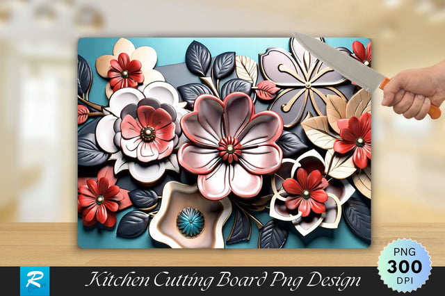 3D Flower Cutting Board Sublimation Regulrcrative 