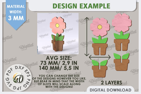 3D Flower Laser Cut. Home Decor. Spring Decor SVG SVG Evgenyia Guschina 