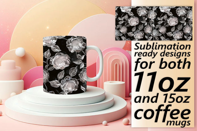3D Flower Mug Design Sublimation Sublimation afrosvg 