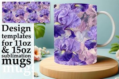 3D Flower Pattern for Mugs Sublimation afrosvg 