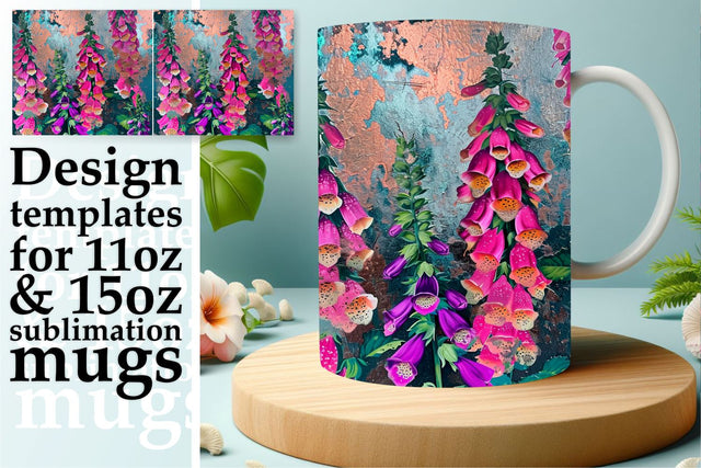 3D Flower Pattern Mug Design Sublimation afrosvg 