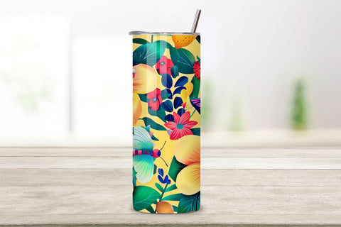 3D flower sublimation tumbler | Seamless Tumbler Wrap Sublimation FloridPrintables 