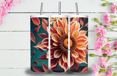 3D Flowers Tumbler Sublimation Designs 3D Paper Jagonath Roy 