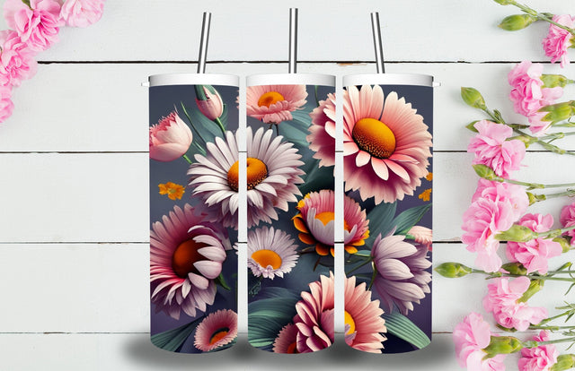 3D Flowers Tumbler Sublimation Designs 3D Paper Jagonath Roy 