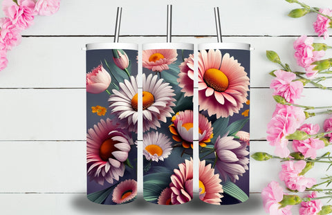 3D Flowers Tumbler Sublimation Designs 3D Paper Jagonath Roy 