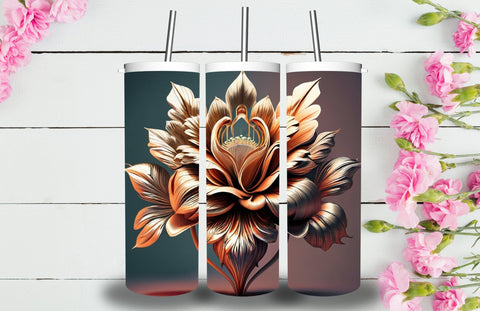 3D Flowers Tumbler Sublimation Designs Sublimation Jagonath Roy 