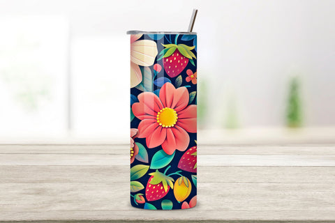 3D Flowers Tumbler Sublimation Wrap | Seamless Tumbler Wrap Sublimation FloridPrintables 