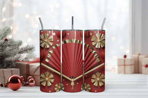 3D Flowers Tumbler Wrap Design 3D Paper Rupkotha 