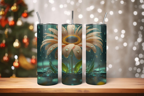 3D Flowers Tumbler Wrap Design 3D Paper Rupkotha 