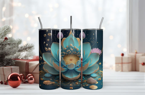 3D Flowers Tumbler Wrap Design 3D Paper Rupkotha 