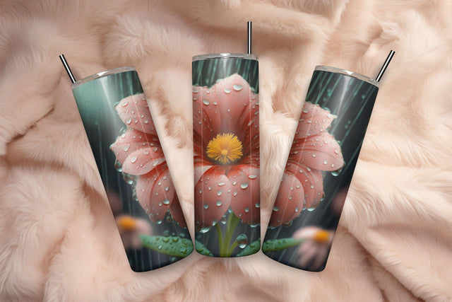 3D Flowers Tumbler Wrap Design 3D Paper Rupkotha 