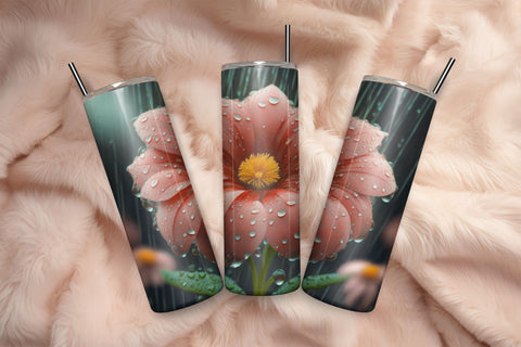 3D Flowers Tumbler Wrap Design 3D Paper Rupkotha 