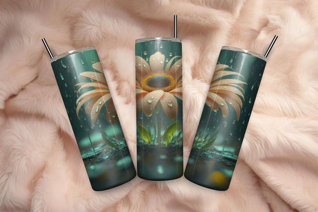 3D Flowers Tumbler Wrap Design 3D Paper Rupkotha 
