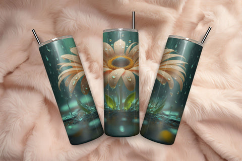 3D Flowers Tumbler Wrap Design 3D Paper Rupkotha 