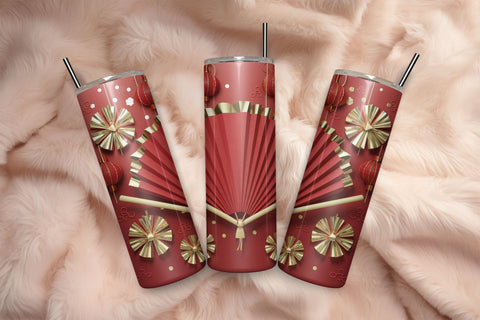 3D Flowers Tumbler Wrap Design 3D Paper Rupkotha 
