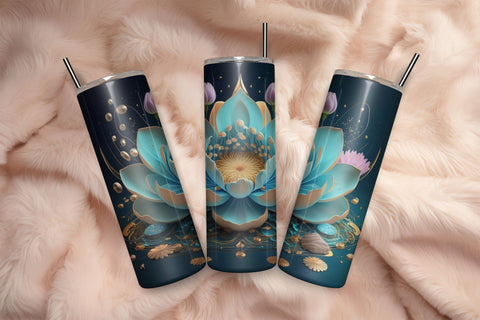 3D Flowers Tumbler Wrap Design 3D Paper Rupkotha 