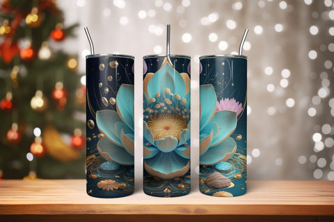 3D Flowers Tumbler Wrap Design 3D Paper Rupkotha 