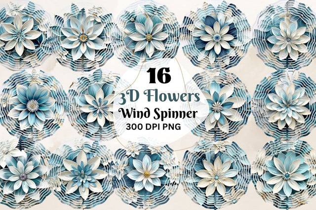 3D Flowers Wind Spinner Sublimation Bundle Sublimation Regulrcrative 