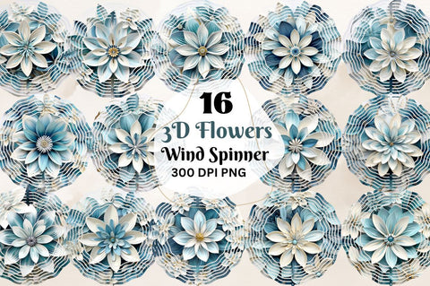 3D Flowers Wind Spinner Sublimation Bundle Sublimation Regulrcrative 