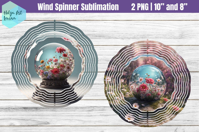 3D Flowers | Wind Spinner Sublimation Sublimation Helga Art 