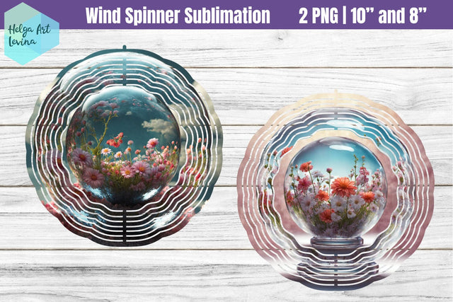 3D Flowers | Wind Spinner Sublimation Sublimation Helga Art 