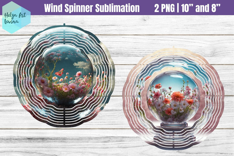 3D Flowers | Wind Spinner Sublimation Sublimation Helga Art 