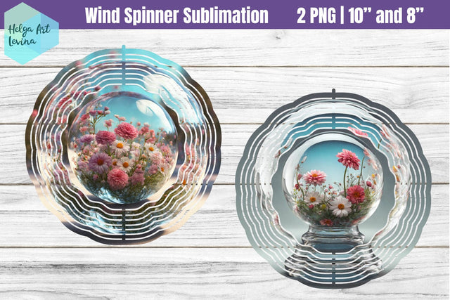 3D Flowers | Wind Spinner Sublimation Sublimation Helga Art 