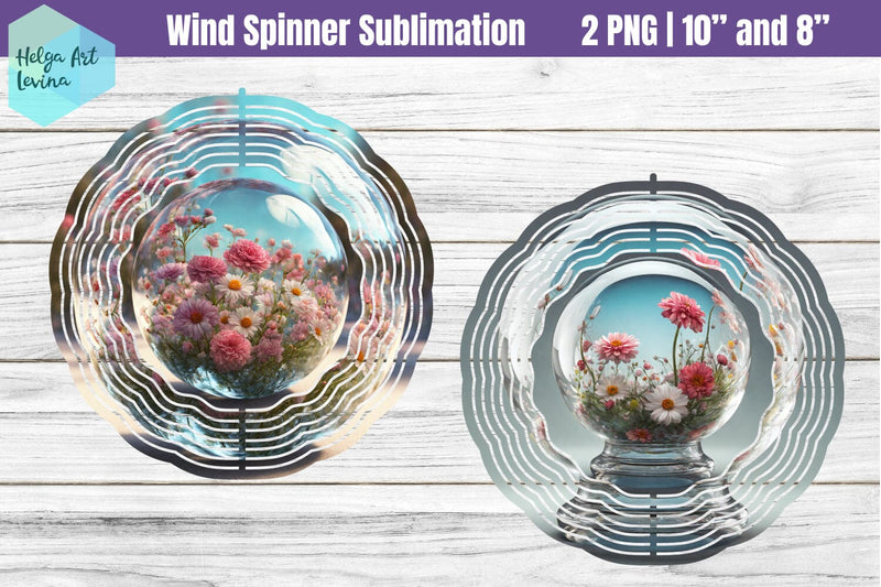 3D Flowers | Wind Spinner Sublimation Sublimation Helga Art 